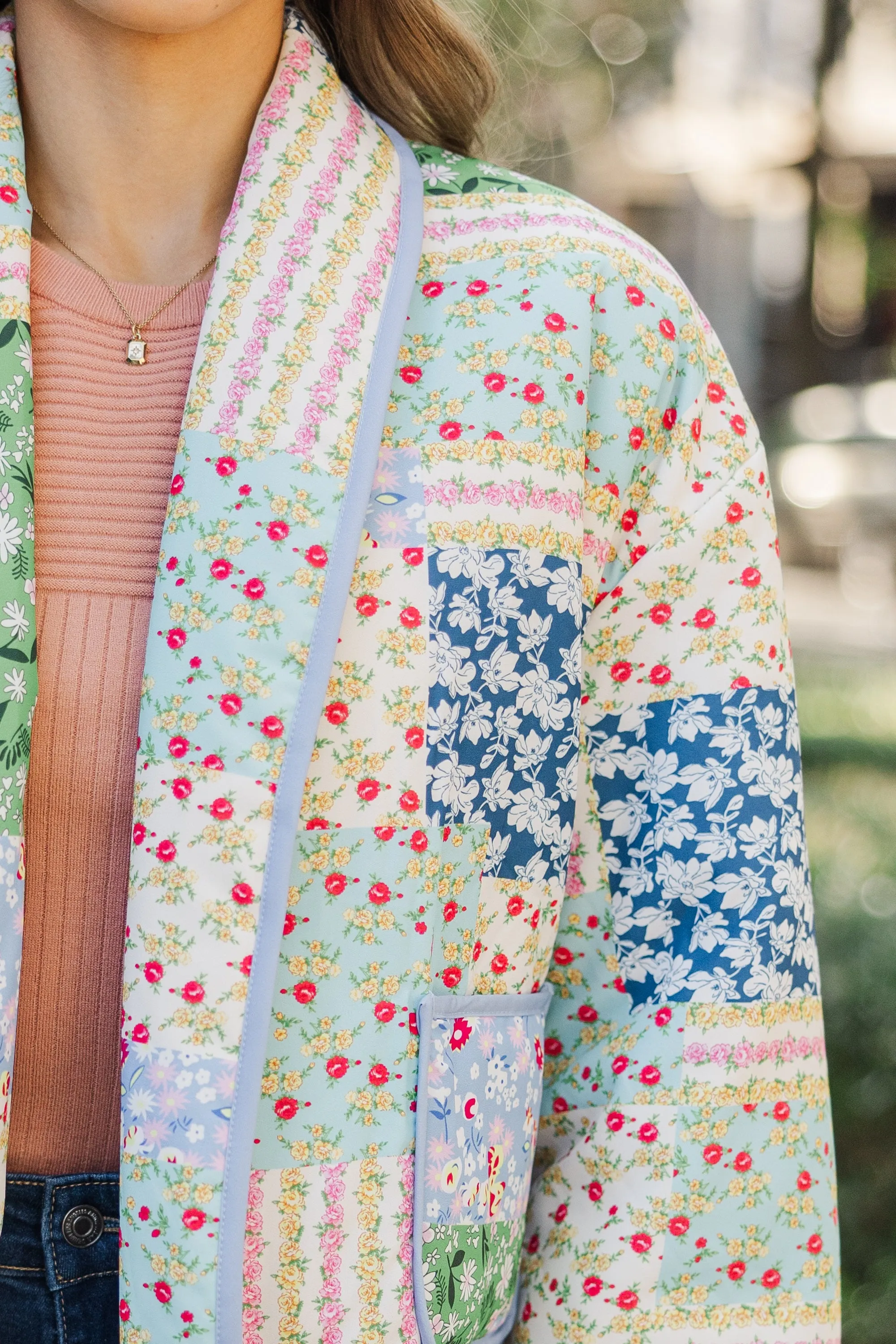 Cottage Dreaming Blue Patchwork Jacket