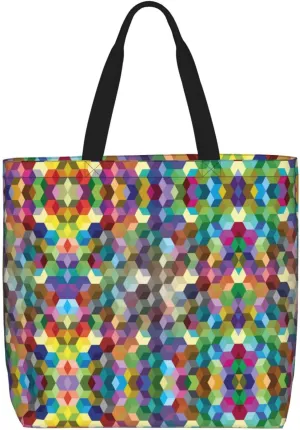 Cow Fur Print Print Tote Bags Reusable Grocery Bag Shoulde Bag Handbag For Office Shopping Travel Women Casual Work