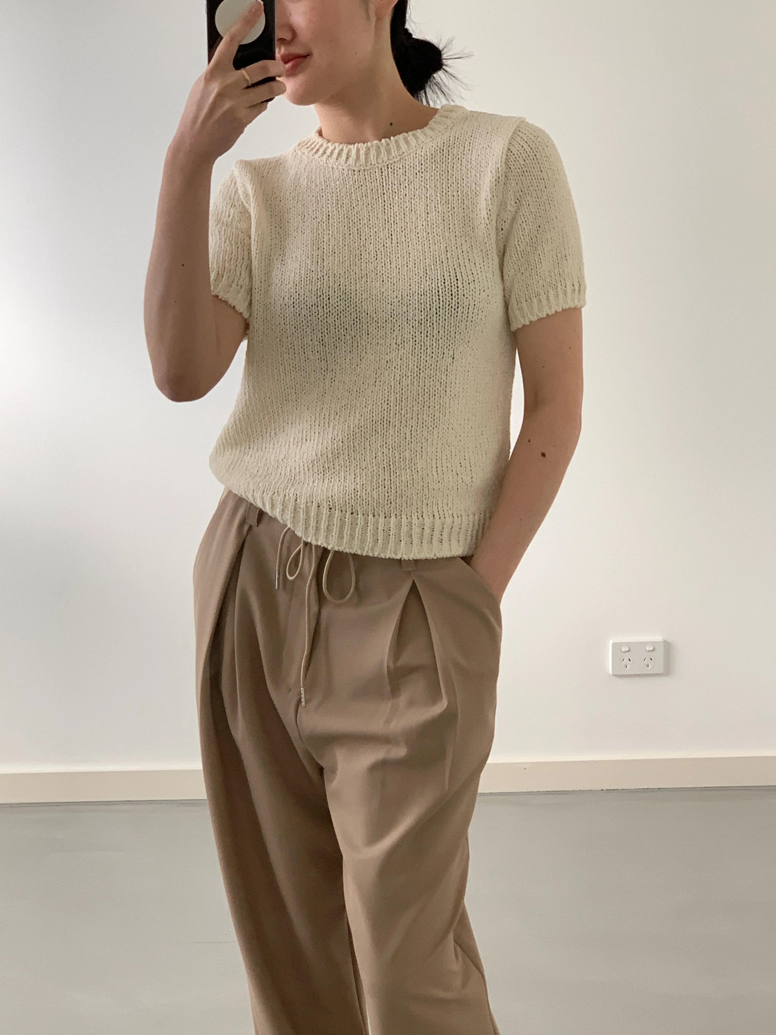 Cream Cotton Knit