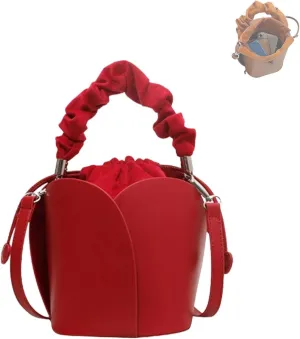 Creative Petal Crossbody Bag for Women - Large Capacity PU Leather Shoulder Purse, Versatile Purses Crossbody Petal Bags