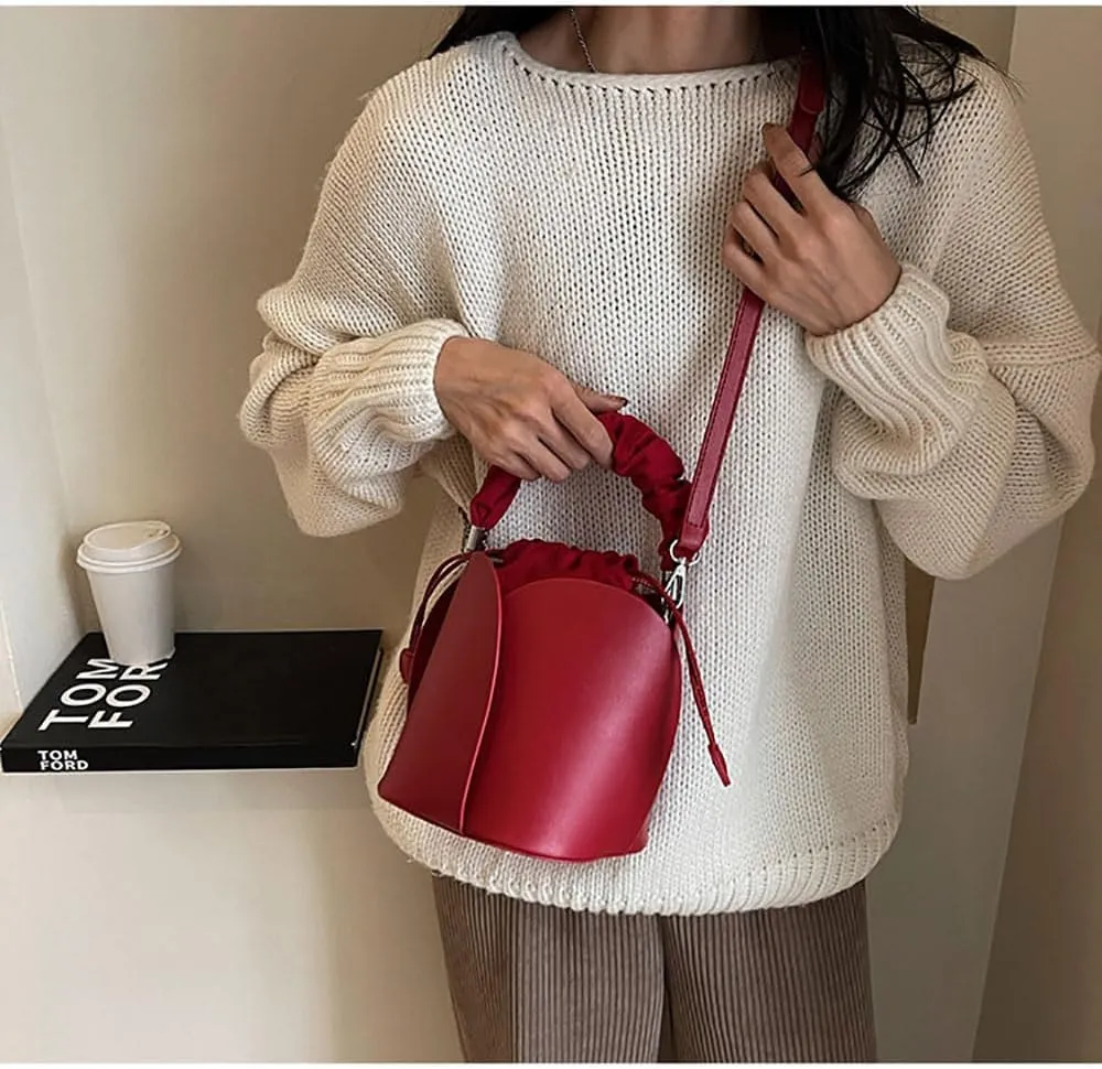 Creative Petal Crossbody Bag for Women - Large Capacity PU Leather Shoulder Purse, Versatile Purses Crossbody Petal Bags