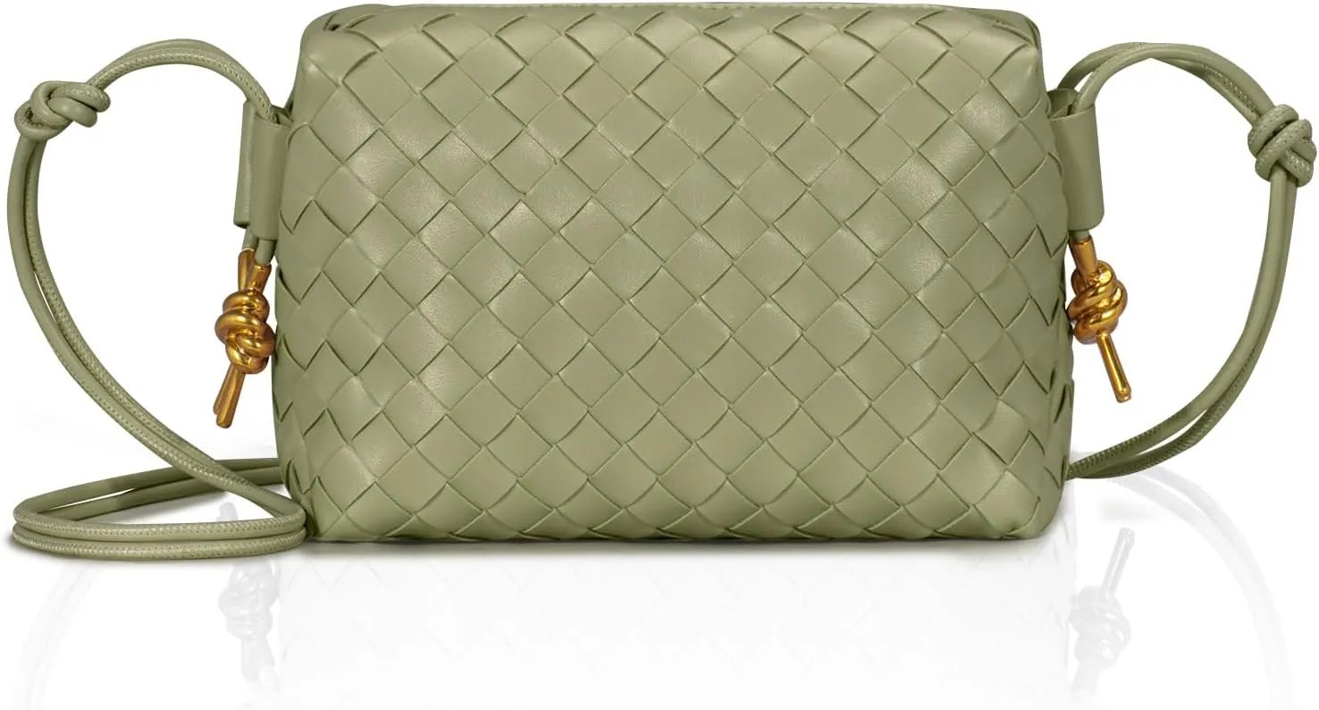 Crossbody Bags Woven Small Purses Shoulder Bag Leather Handbags for Women