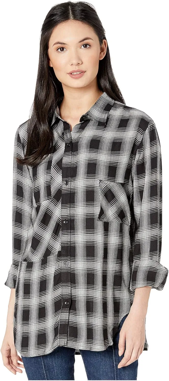 Current/Elliott The Patchwork Project Shirt, Phantom Plaid, 1