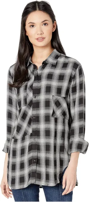 Current/Elliott The Patchwork Project Shirt, Phantom Plaid, 1