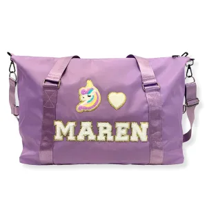 Custom Dance Bag For Girls with Cute Chenille Letter, Personalized Ballet Bags Overnight Bag Duffle Bag Girls Dance Bag, Custom Presents For Mom Friends Yourself