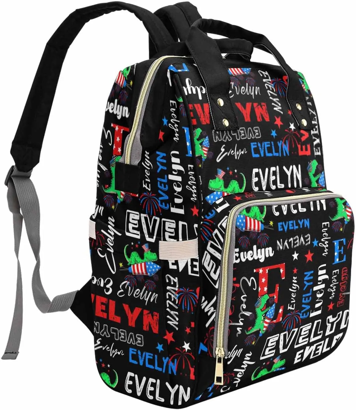 Customized Diaper Bags For Baby Customized Diaper Backpack for Holiday Travel Casual Daypack Personalized Diaper Bags For Baby Hiking Bag