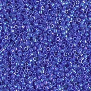 DB 1578, Star Spangle Blue, AB, Opaque - Miyuki Delica Beads - Size 11 - 5 grams - Japanese Cylinder Seed Beads - Retail & Wholesale
