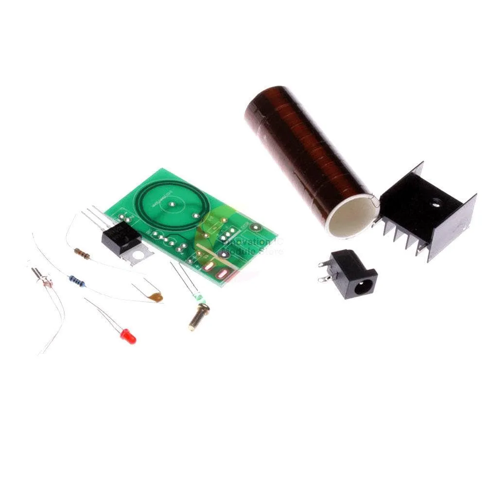 DC 12V Mini Coil Kit Arc Wireless Electric Power Transmission Lighting Board Module for LED Circuits Suites Learning