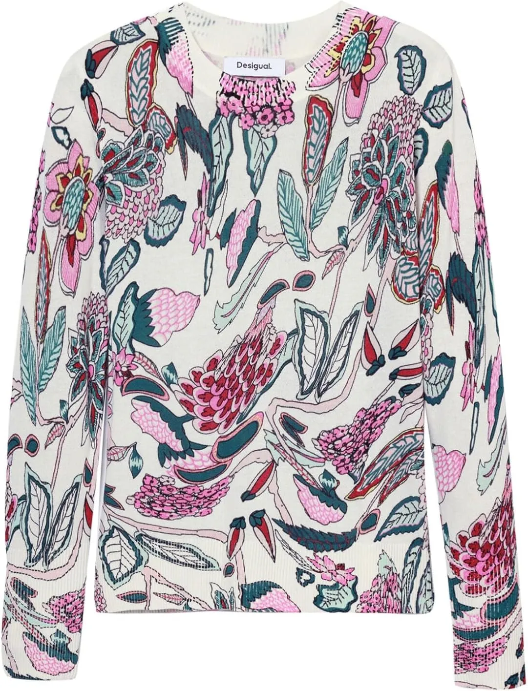 Desigual Women's Fine Geometric Patchwork Pullover