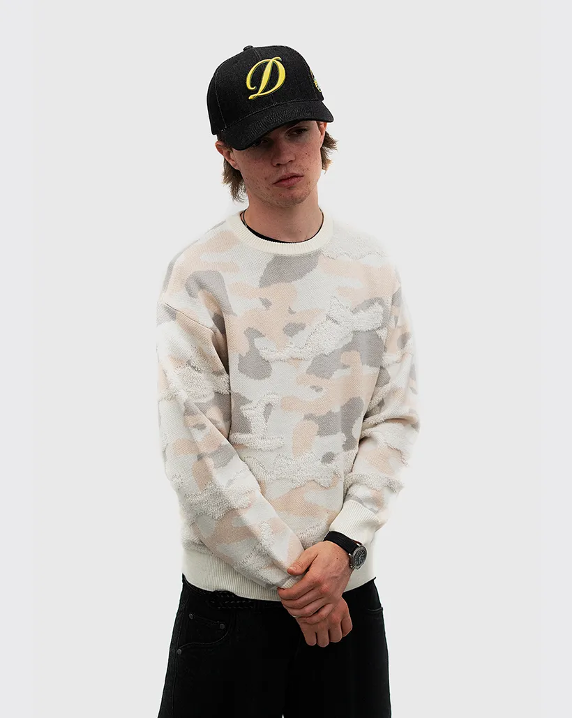 Dime Camo Chenille Knit - Arctic