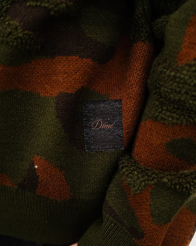 Dime Camo Chenille Knit - Woodland