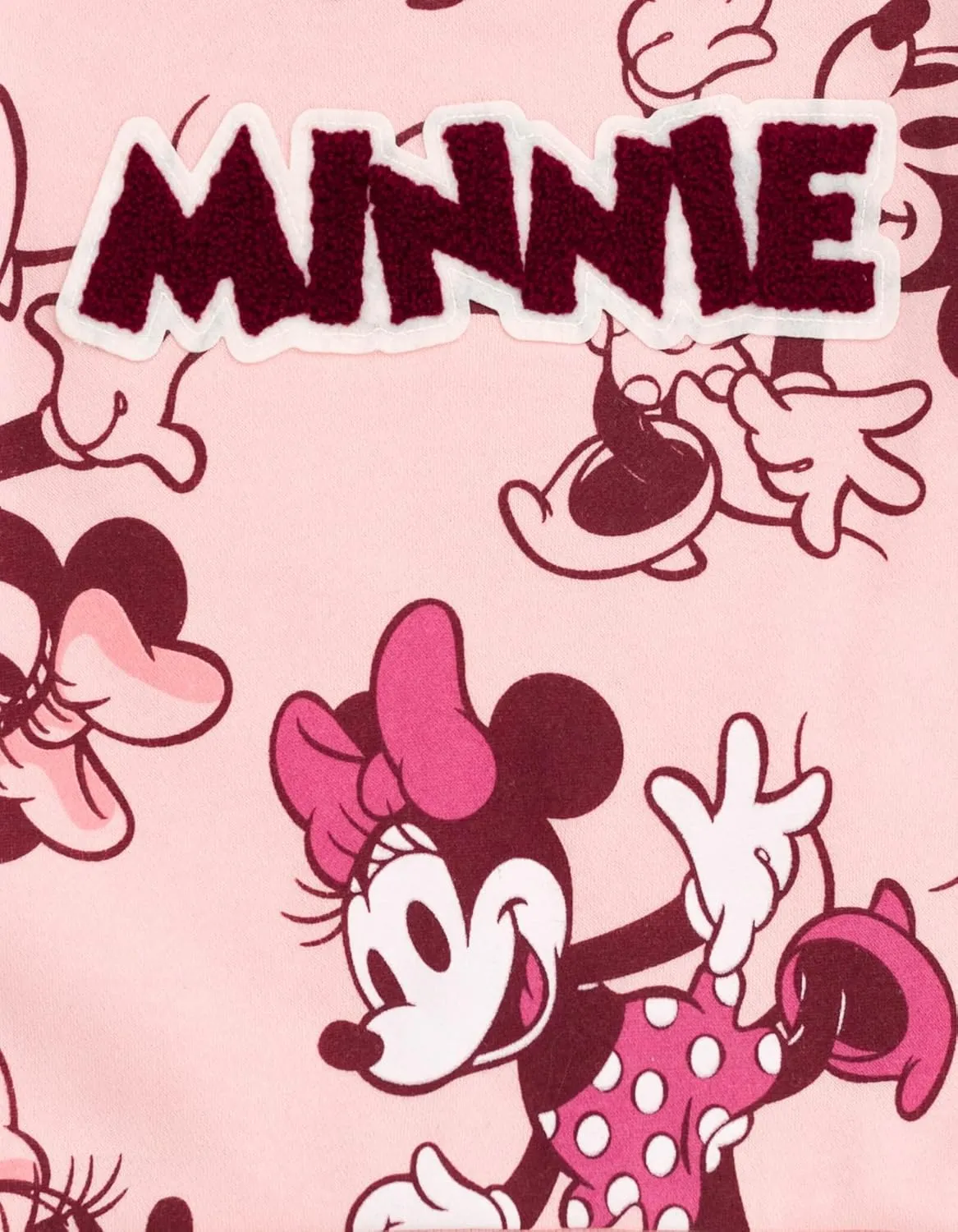 Disney Minnie Mouse Fleece Sweatshirt and Pants Outfit Set Newborn to Big Kid Sizes (Newborn - 14-16)