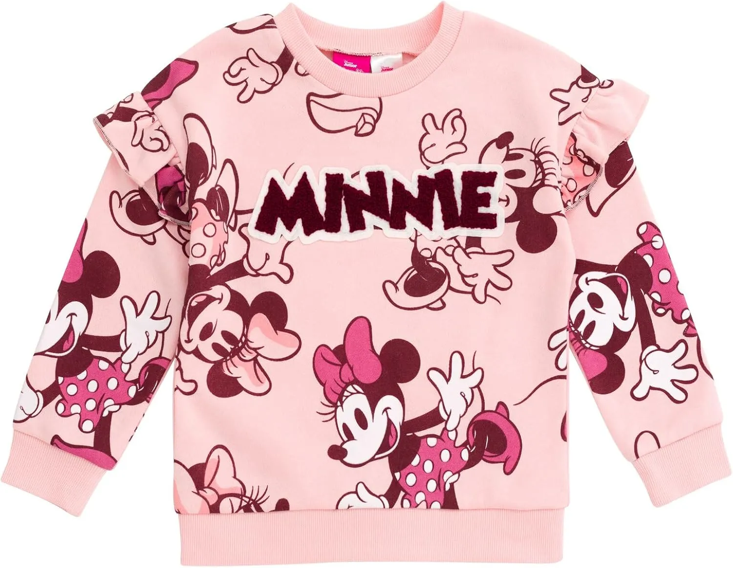 Disney Minnie Mouse Fleece Sweatshirt and Pants Outfit Set Newborn to Big Kid Sizes (Newborn - 14-16)