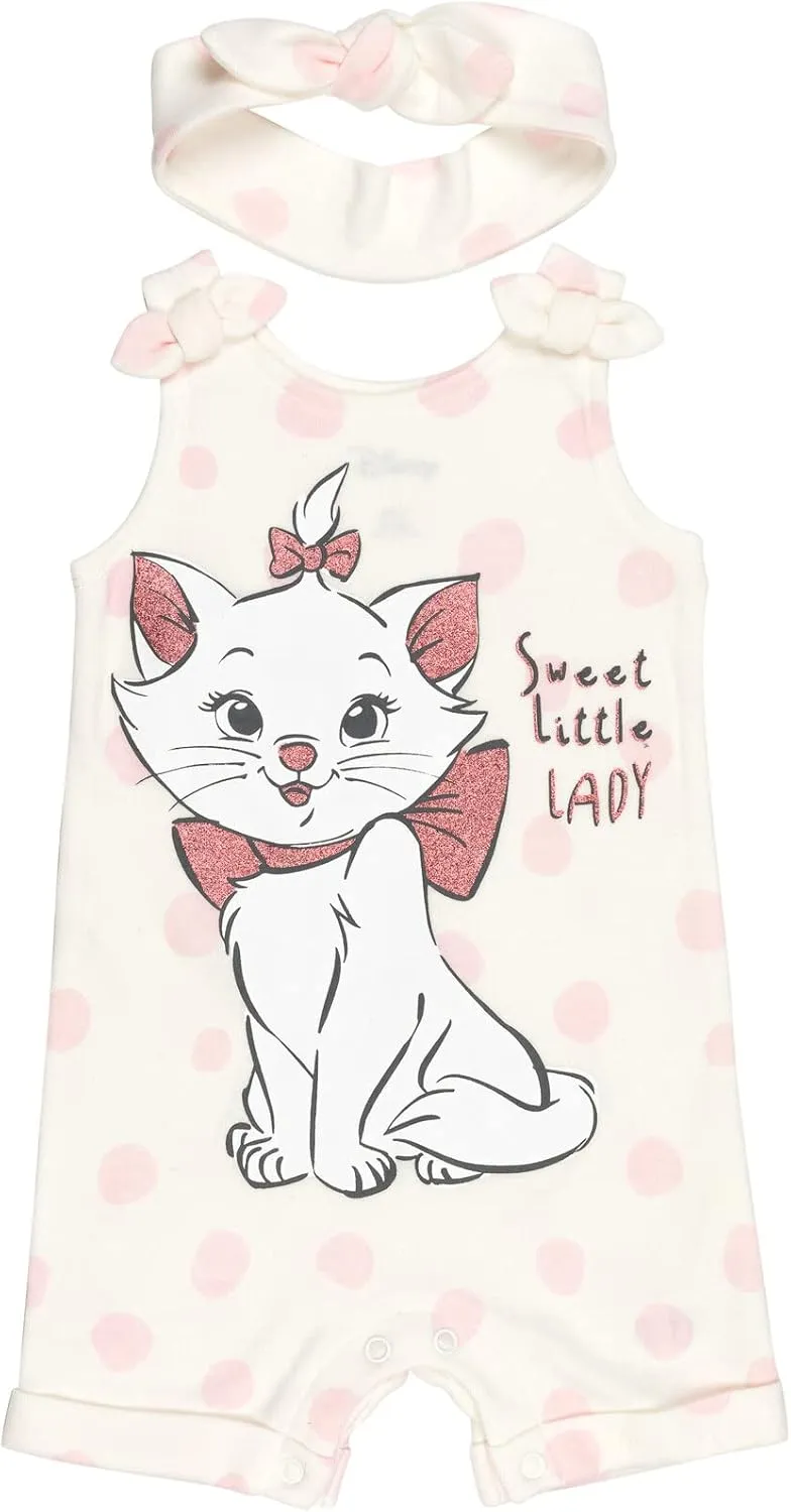 Disney Minnie Mouse Winnie the Pooh Lion King Lilo & Stitch Simba Romper and Headband Newborn to Toddler