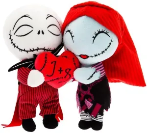 DISNEY STORE Official Jack Skellington & Sally Plush Set - Nightmare Before Christmas Valentine's Day Stuffed Animals with Detailed Sculpting, Velour Costumes & Embroidered Features