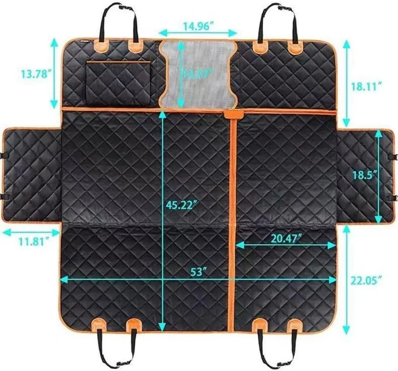 Dog Car Seat Cover for Mitsubishi Mirage 2019-2023, Dog Hammock for Car Back Seat, Waterproof Nonslip Car Boot Protector Blanket, Car Back Seat Cover Dog Car Seat Cover Blanket,A