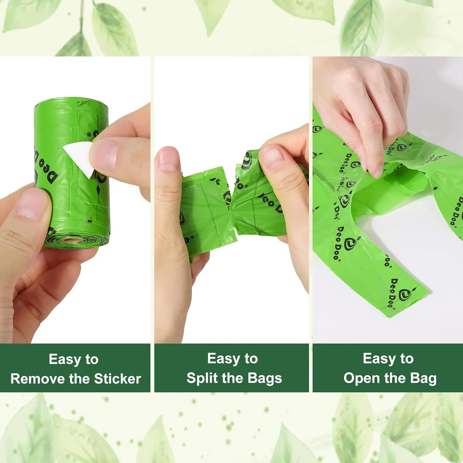 Dog Poop Bags with Handles 20 Rolls 240 Counts Big Sizes Leak Proof and Extra Thick Waste Bags Refill Rolls for Walking Medium Large Dogs Cats Litter Unscented