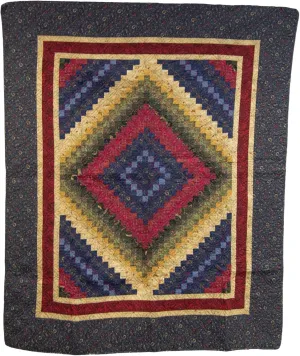 Donna Sharp Throw Blanket - Chesapeake Postage Stamp Contemporary Decorative Throw Blanket with Border Patchwork Pattern