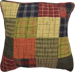 Donna Sharp Throw Pillow - Woodland Square Lodge Decorative Throw Pillow with Patchwork Pattern - Square