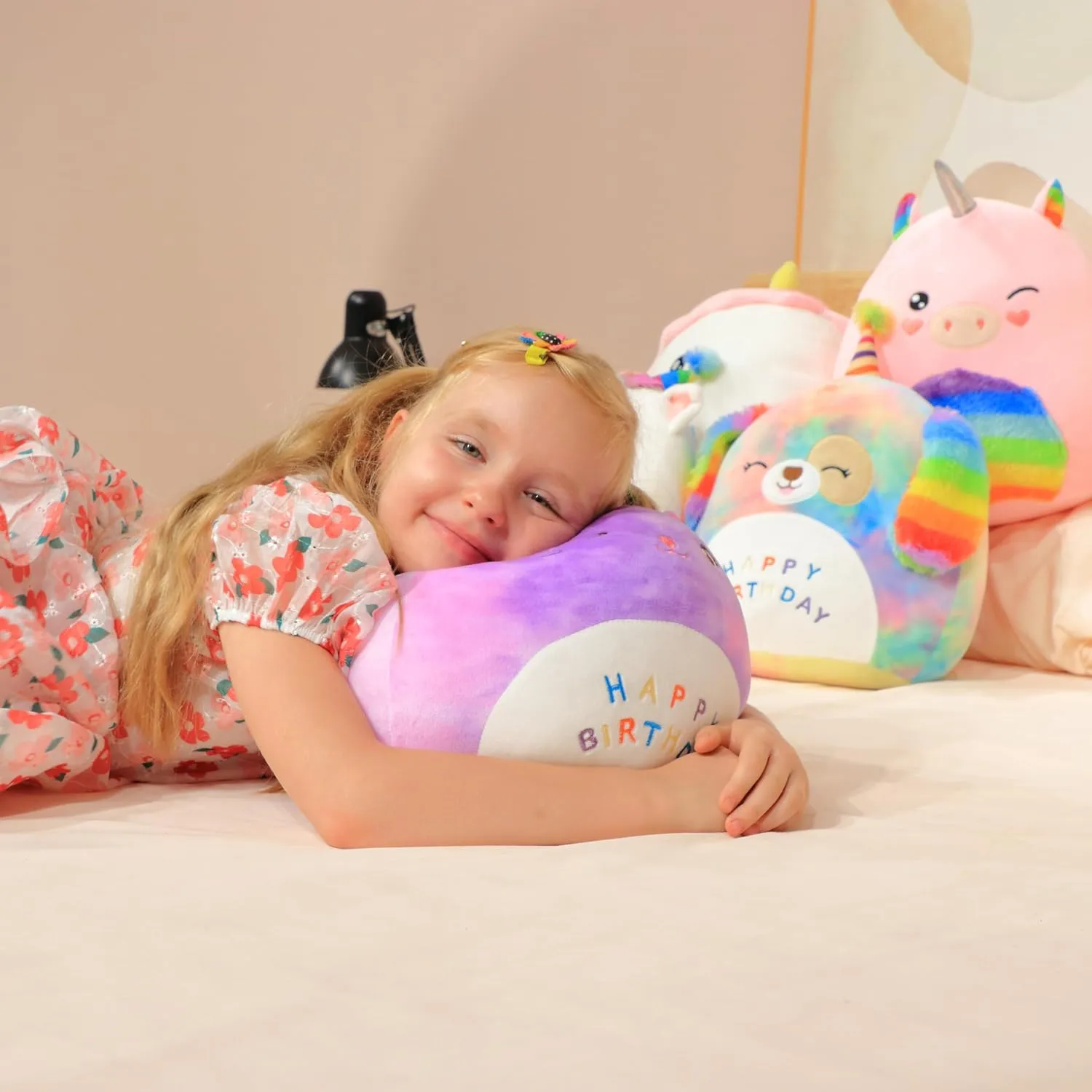 Easfan Rainbow Unicorn Plush Toy Pillow Soft Unicorn Stuffed Animal Home Room Decoration Birthday Valentine Gifts