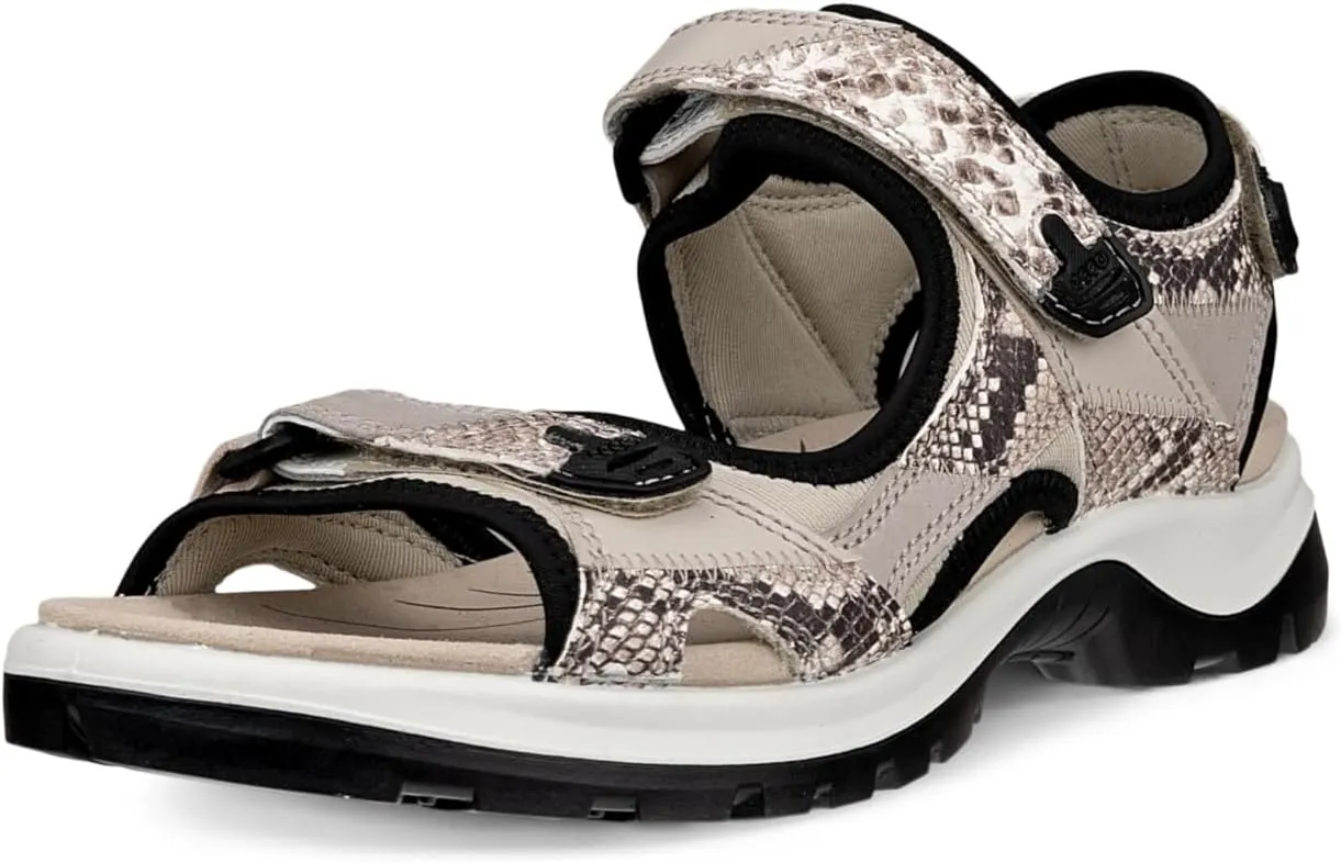 ECCO Women's Yucatan Sport Sandal, Gravel Patchwork, 10-10.5