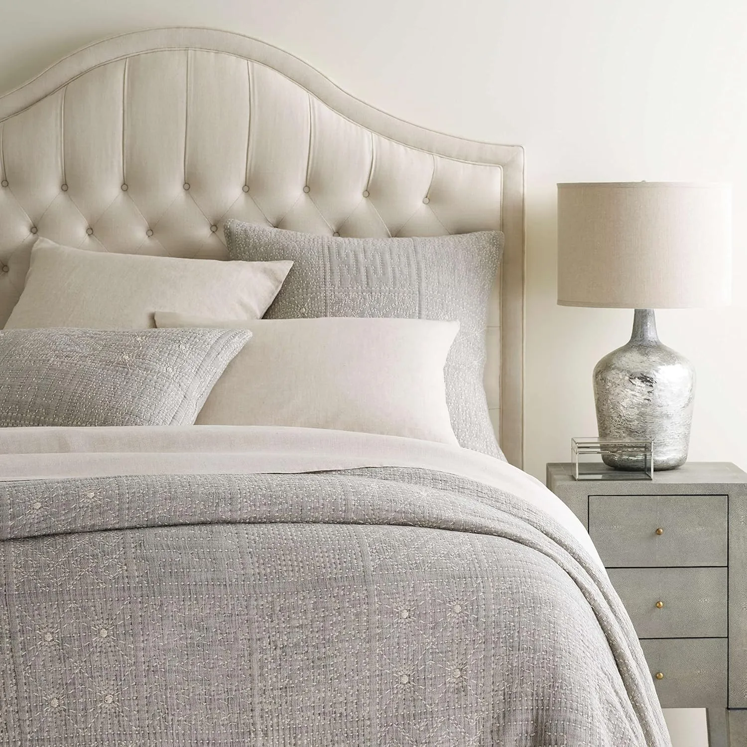 Elsa Grey Sham, Standard Size, Grey Graphic Pattern