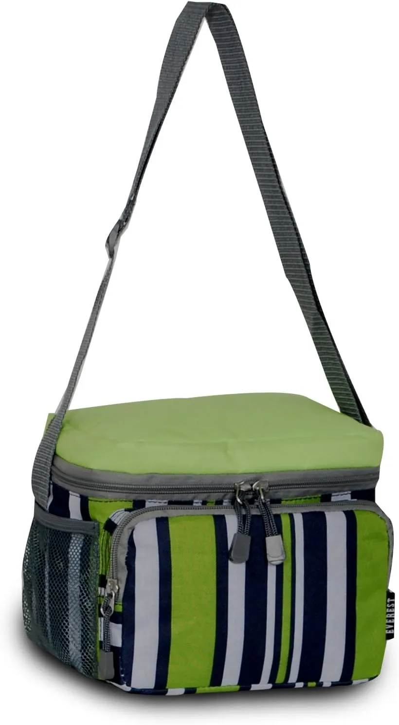 Everest Cooler Lunch Bag, Lime/Navy Stripe, One Size