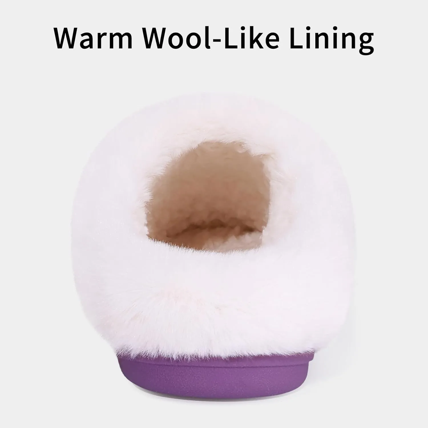 Evshine Warm Knit House Slippers for Women Comfy Wool-Like Lined Chenille Slippers with Memory Foam and Indoor Outdoor Soles