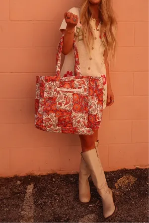 Faye Quilted Tote Bag