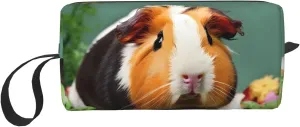 flower guinea pig print Cosmetic Makeup Bags Pouch with Zipper Makeup Bag Travel Cosmetic Bags,Travel Toiletry Case