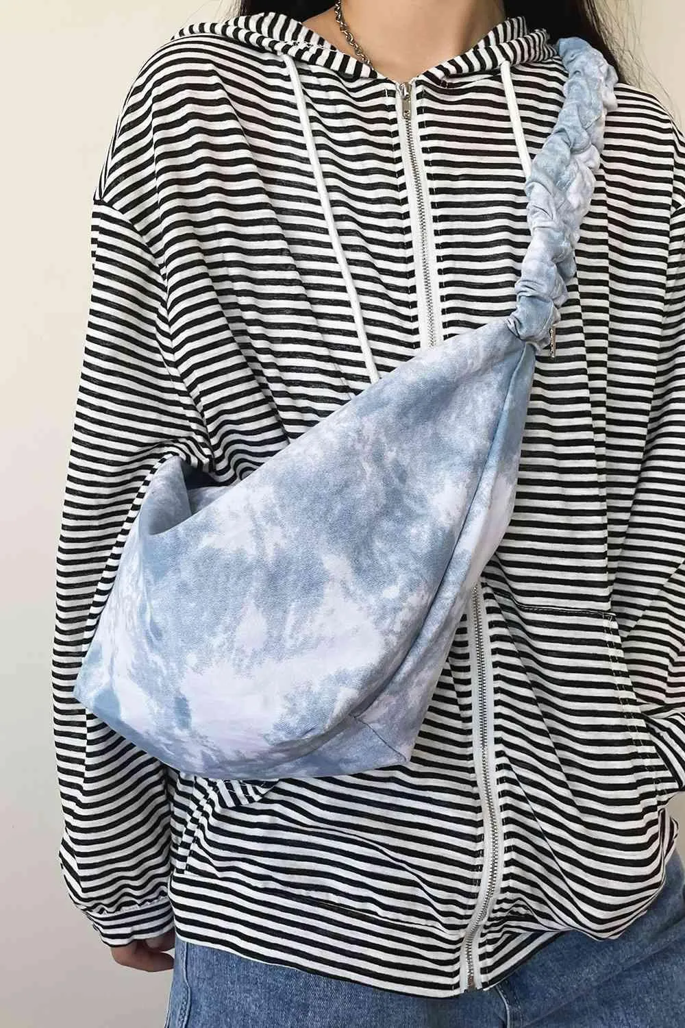 Free-Spirited Flair Tie-Dye Canvas Sling Bag