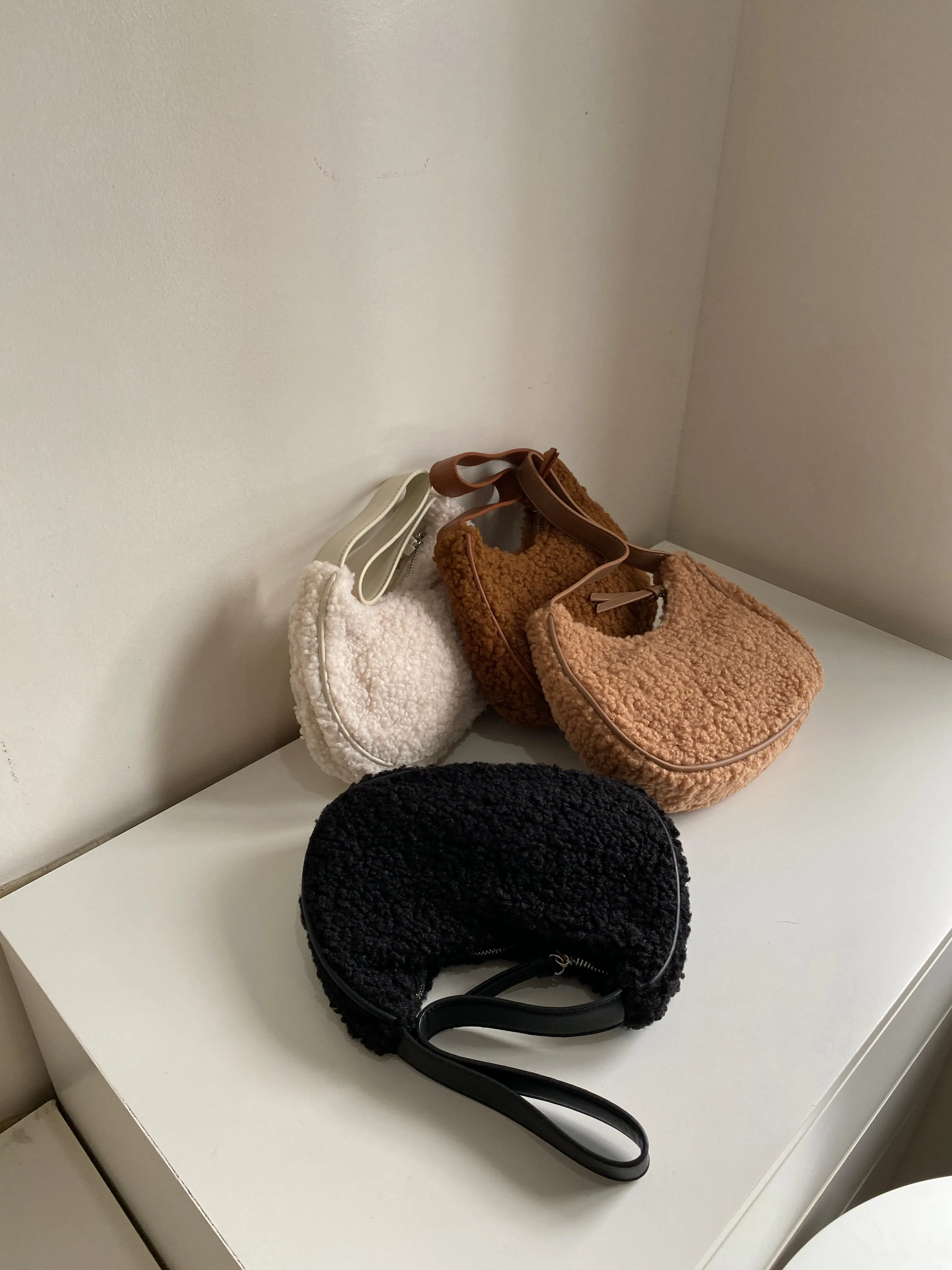Fuzzy Baguette Bag - Alpine