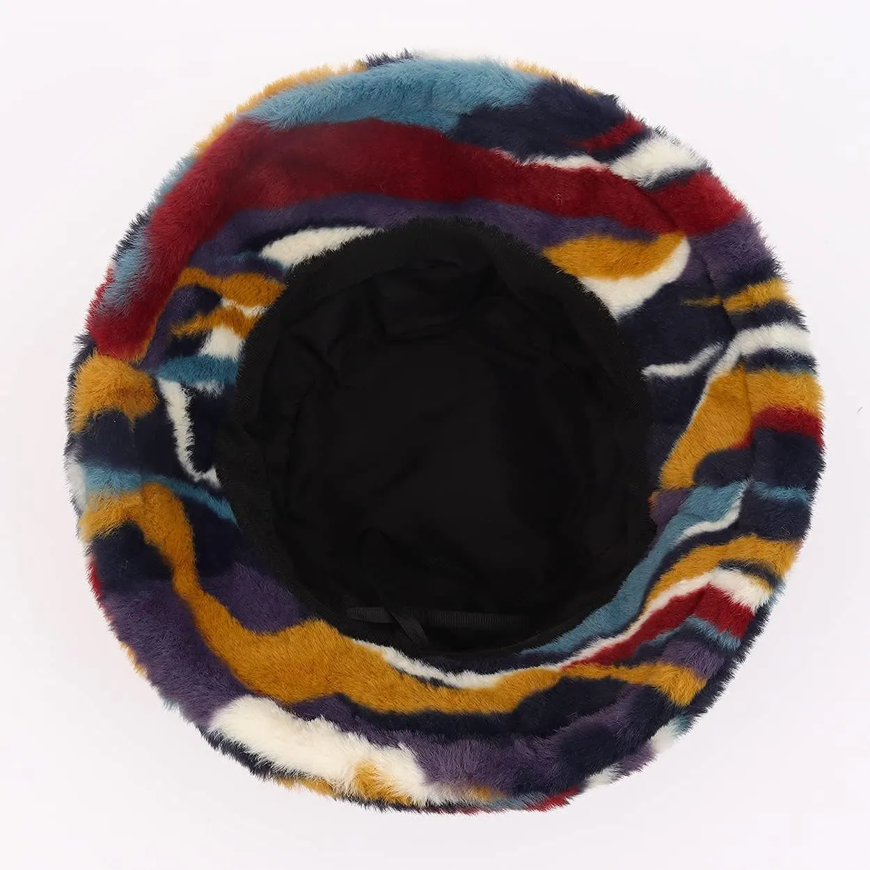 Fuzzy Fur Bucket Hat for Women - Warm Plush Sherpa Winter Hat
