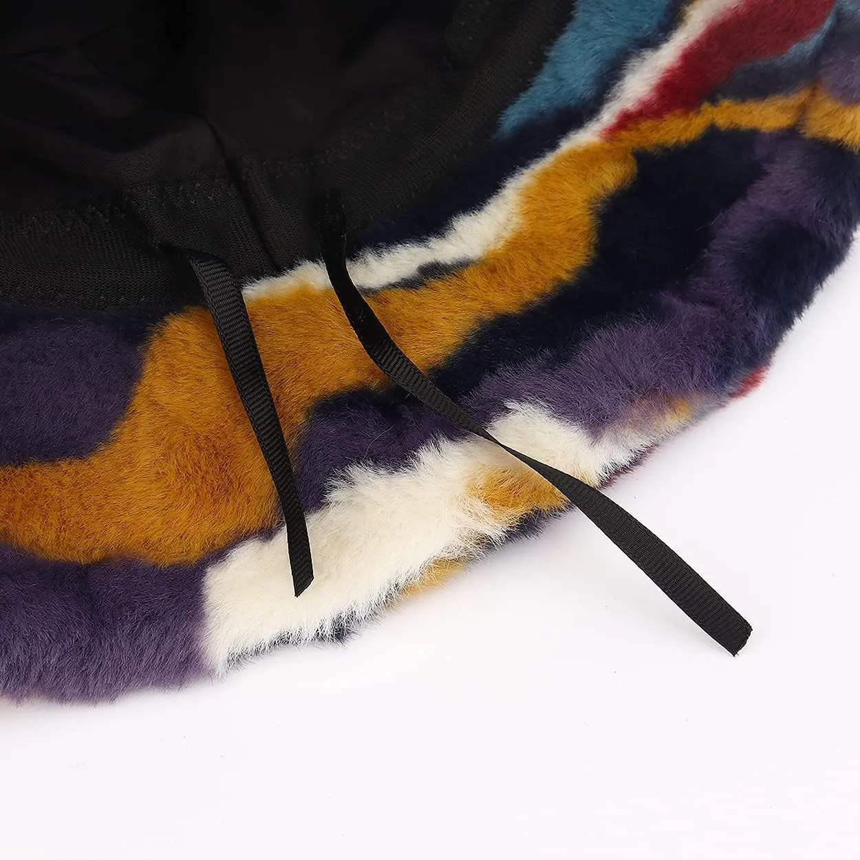 Fuzzy Fur Bucket Hat for Women - Warm Plush Sherpa Winter Hat