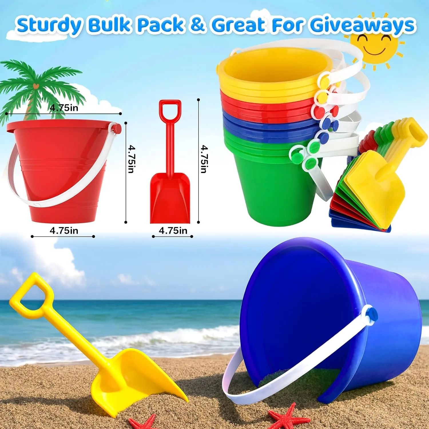 GIFTINBOX Pool Beach Summer Party Favors For Kids Ages 4-8- 122PCS Summer Beach Toys Include Beach Balls , Kids Sunglasses, Sand Buckets,Straws, For Pool Party Supplies,sand Toys