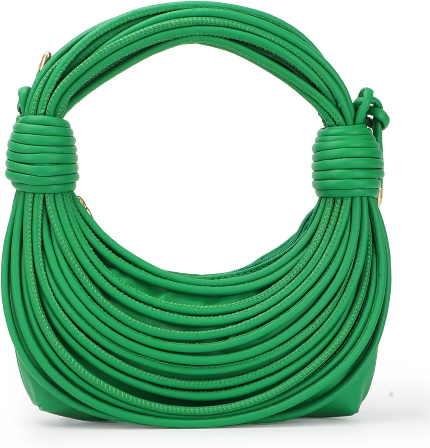 GOKTOW Knotted Woven Handbag,Shoulder Bag Clutch Purse for Women,Leather Handwoven Women's Satchel Bags