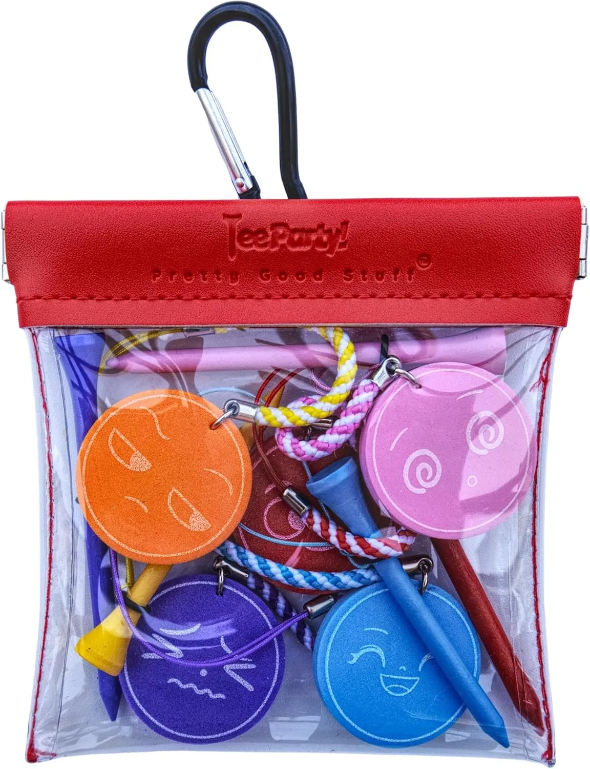 Golf Valuables Pouch, Tee Pouch, Tee Bag with Premium Golf Tees for Golfers, Funny Golf Gifts, Womens Golf Accessories, Mens Golf Accessories - Includes Reusable Funny Golf Tees