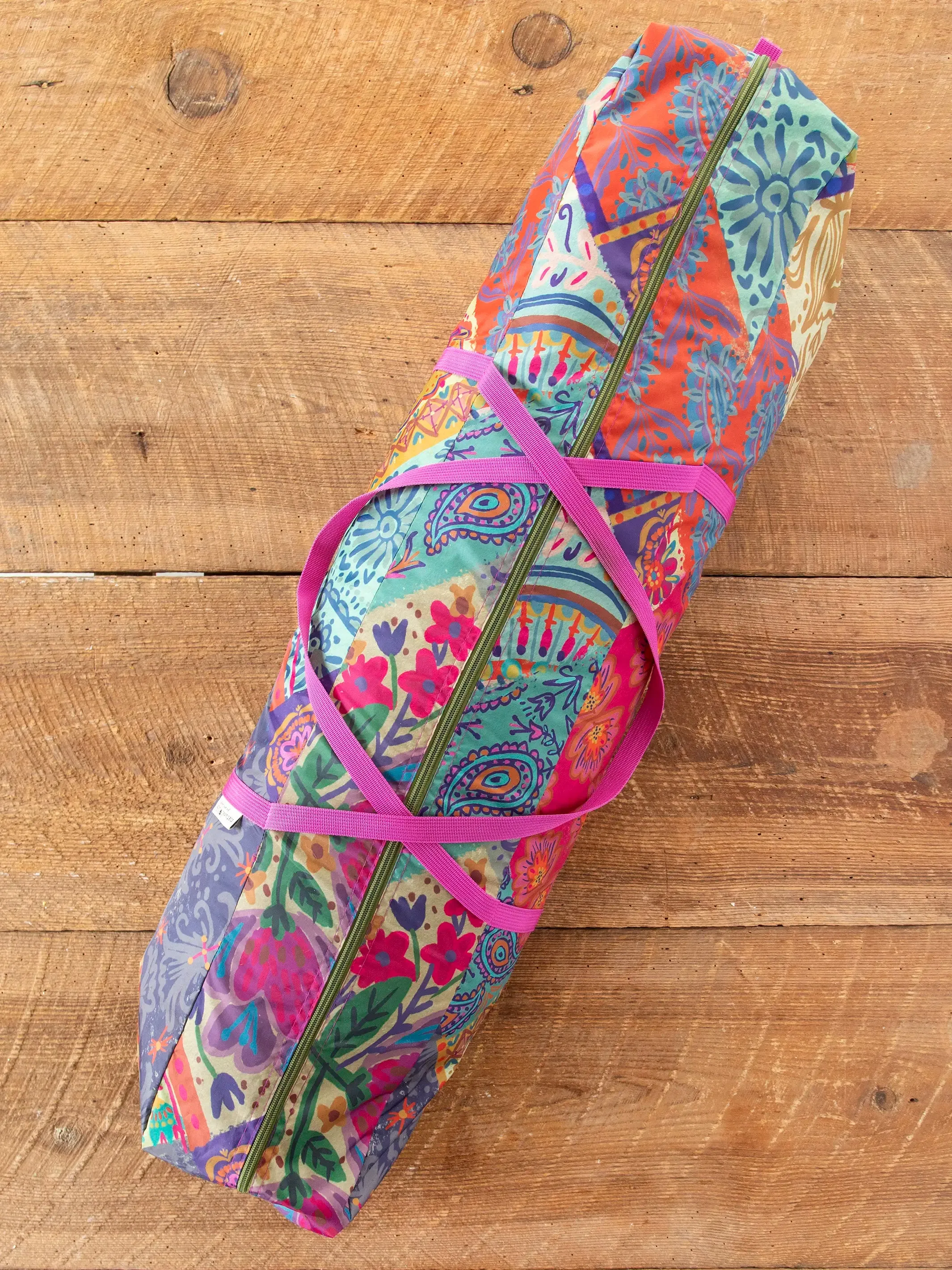 Good Vibes Camping Tent - Dark Square Patchwork