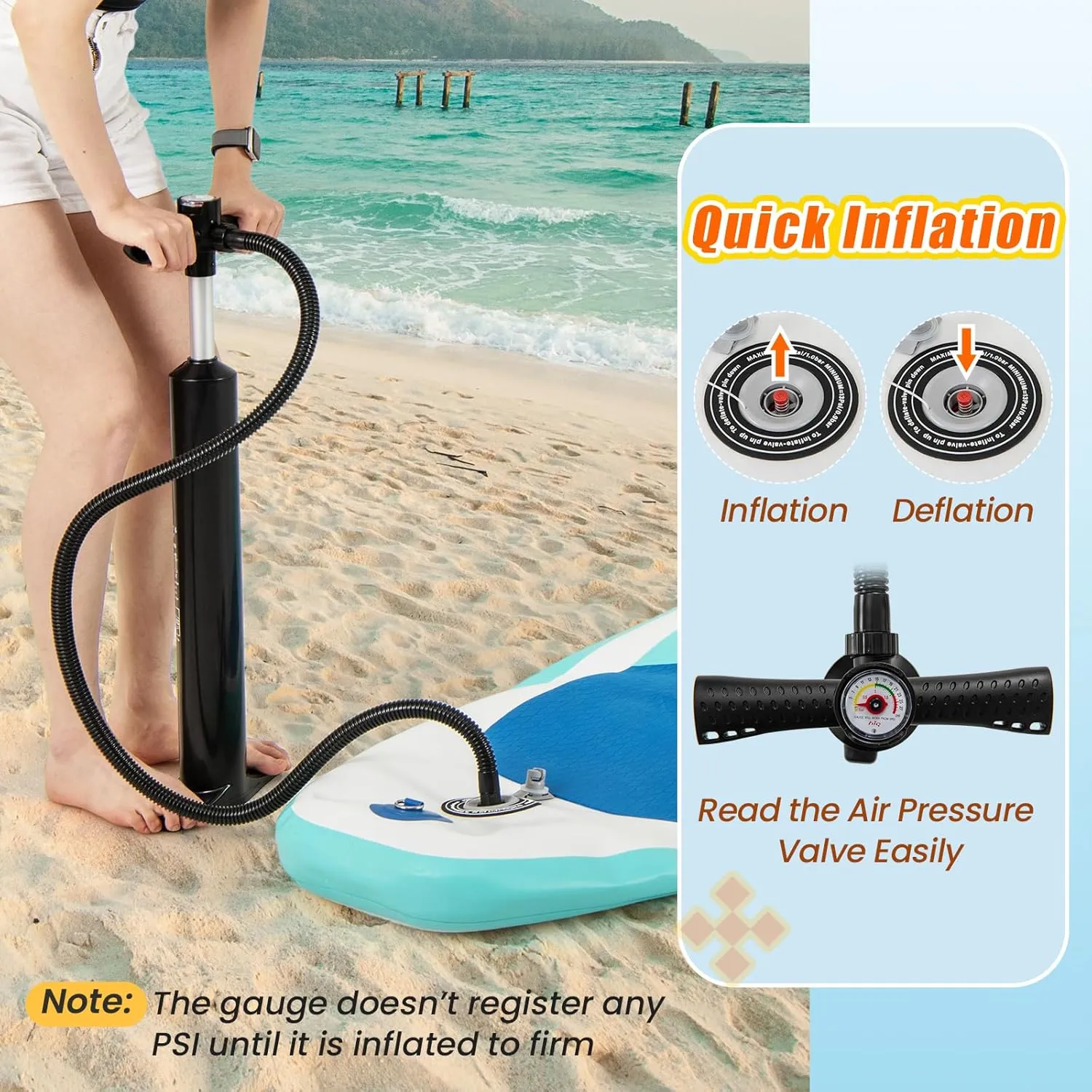 Goplus Inflatable Stand Up Paddle Board, 10FT/10.5FT/11FT SUP with Accessory Pack, Adjustable Paddle, Carry Bag, Fin, Hand Pump, Leash, Repair Kit