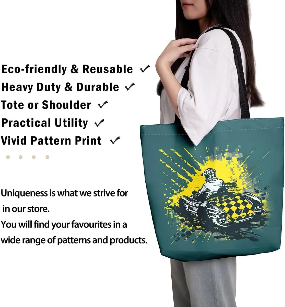 Gradient Swirl Canvas Tote Bag,Galaxy Tie Dye Travel Shopping Bag Bohemian Datura Mandala Circle Shoulder Bag