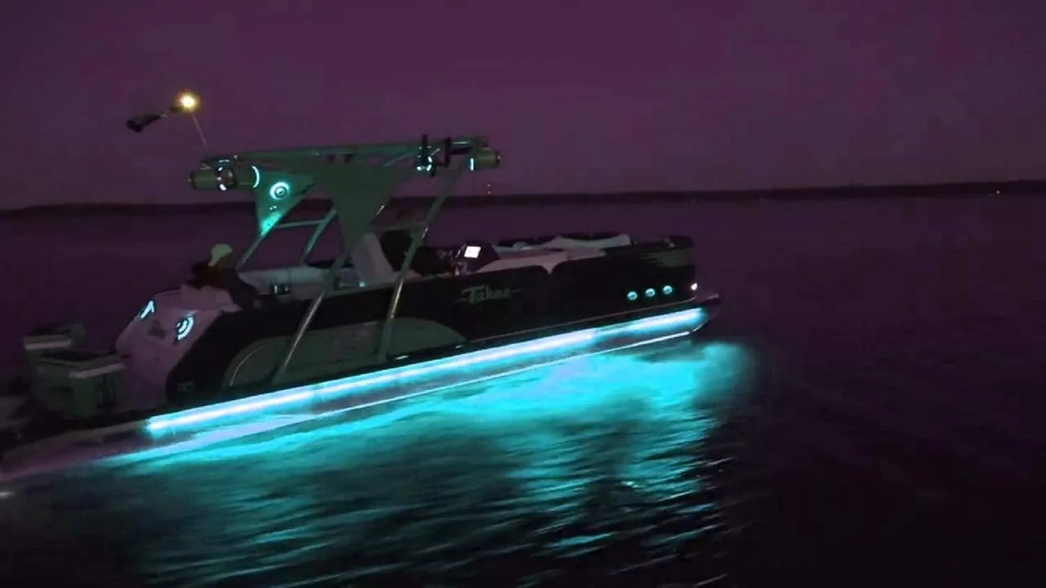 Green Blob Outdoors Pimp My Pontoon Neon Multi-Color with 25ft Waterproof Neon Strips, Underdeck Lighting Kit Includes Stylish Red & Green Navigation Strips