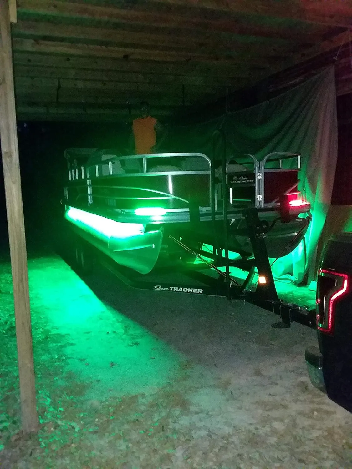Green Blob Outdoors Pimp My Pontoon Neon Multi-Color with 25ft Waterproof Neon Strips, Underdeck Lighting Kit Includes Stylish Red & Green Navigation Strips
