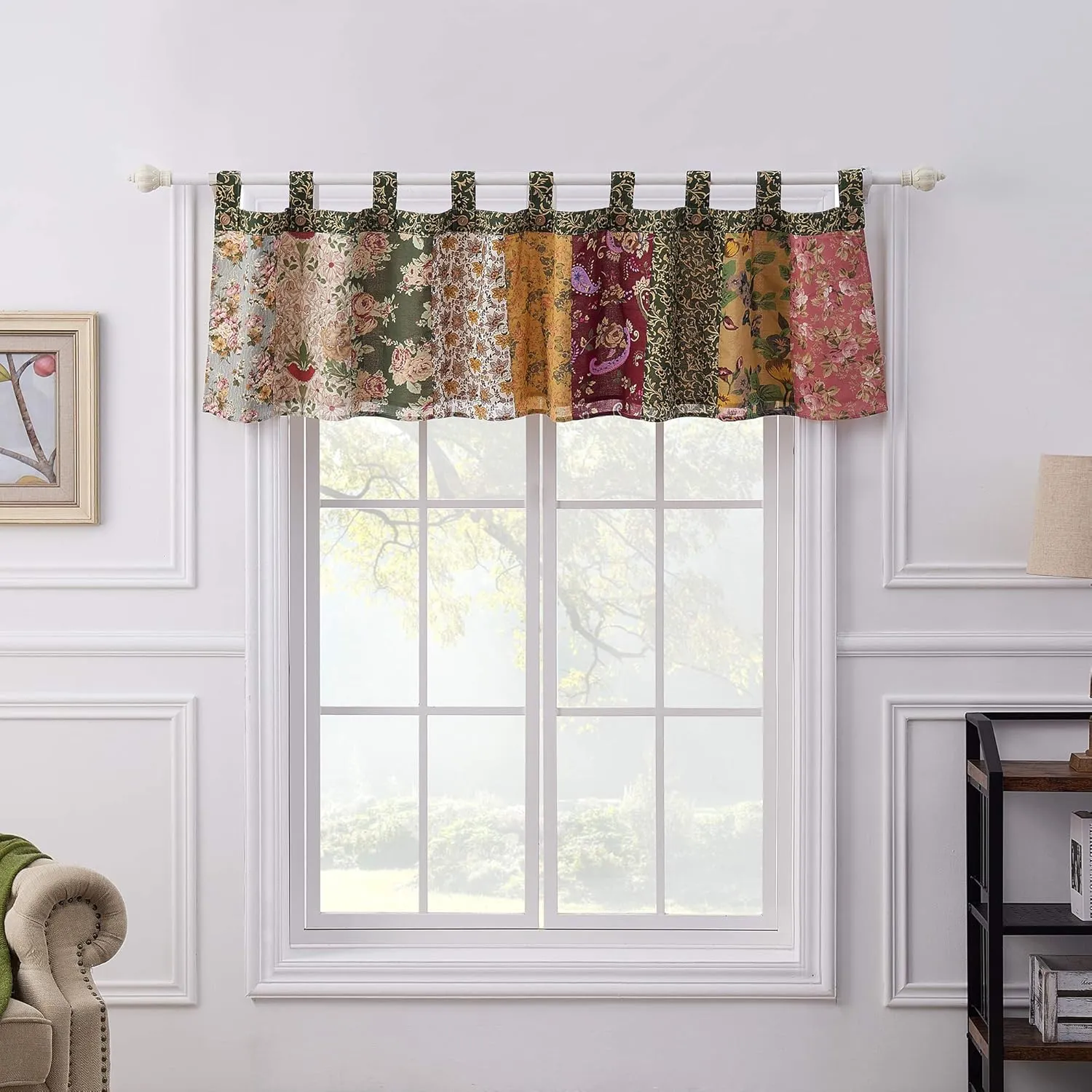 Greenland Home Antique Chic 21 X 84-Inch Cotton Window Patchwork Valance, Multicolor