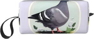 Grey Pigeon print print Travel Cosmetic Bag Gifts for Women Portable Make Up Bags for Women Mother Sister