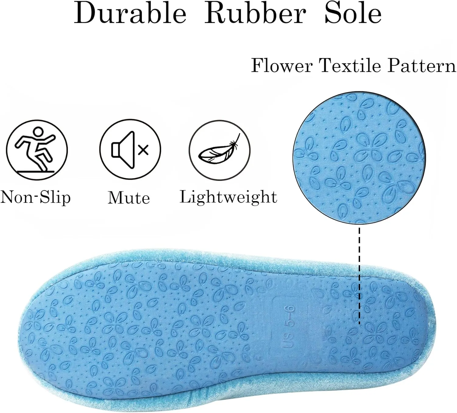 GRITHEIM Women's Fuzzy Pom Pom Velvet Memory Foam House Slippers Ladies Cozy Chenille Knit Bedroom Slippers Non-slip Sole Indoor Outdoor