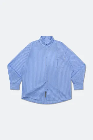 GROCERY TWO TONE PATCHWORK STRIPE SHIRT/ BLUE