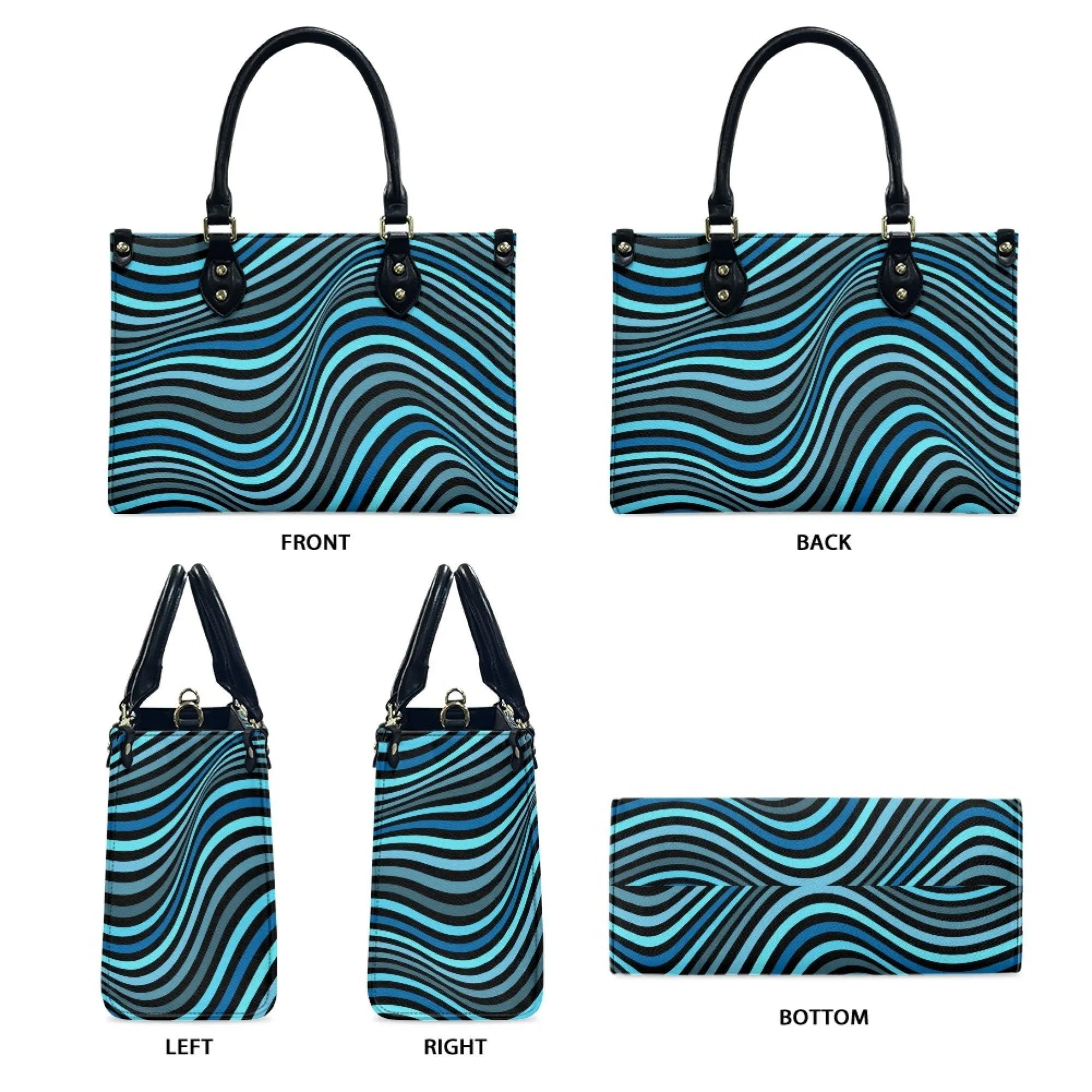 Groovy 70s Style handbag, Vintage Purse Style, Retro Handbag, Blue Stripe Handbag, Vintage handbag style, 70s inspired Bag
