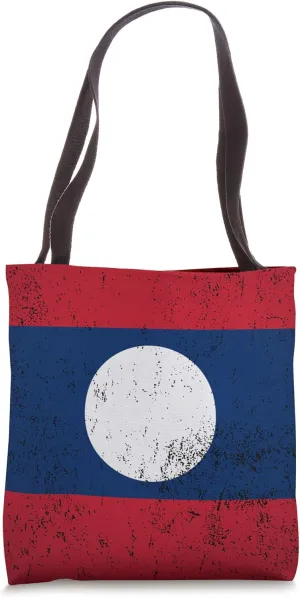 Grunge Laos Nation Flag Vintage Southeast Asia Laotian Gift Tote Bag