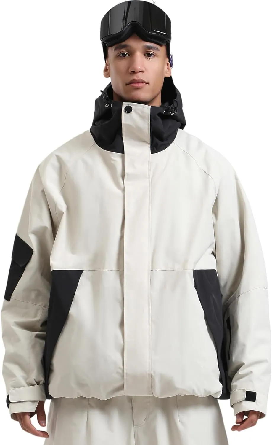GSOU SNOW Mens Womens Ski Jacket Baggy Snowboard Coat Waterproof Insulated Snow Hoodie Loose Fit For Winter Outdoor Sports