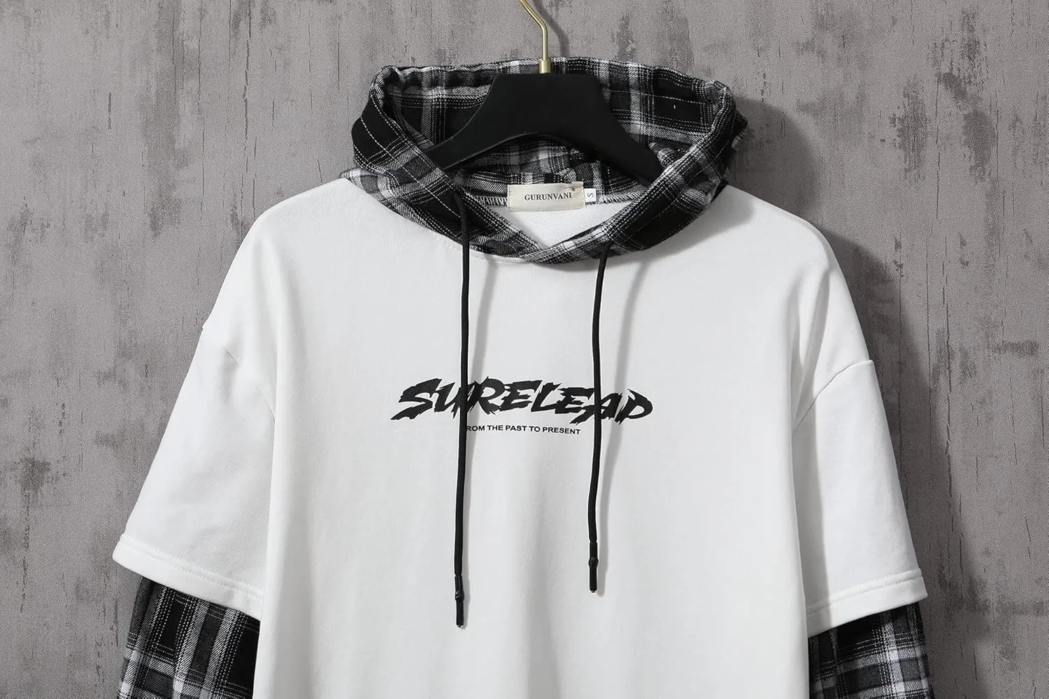 GURUNVANI Japan Style Patchwork Hoodies Men Characters Streetwear Hoodie Men Sweatshirt